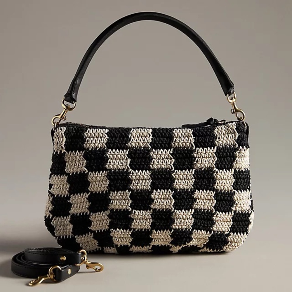 Clare V. Check Crochet Petit Moyen Bag